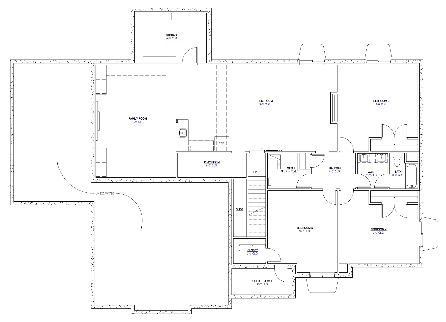 Monroe finished basement floor plan
